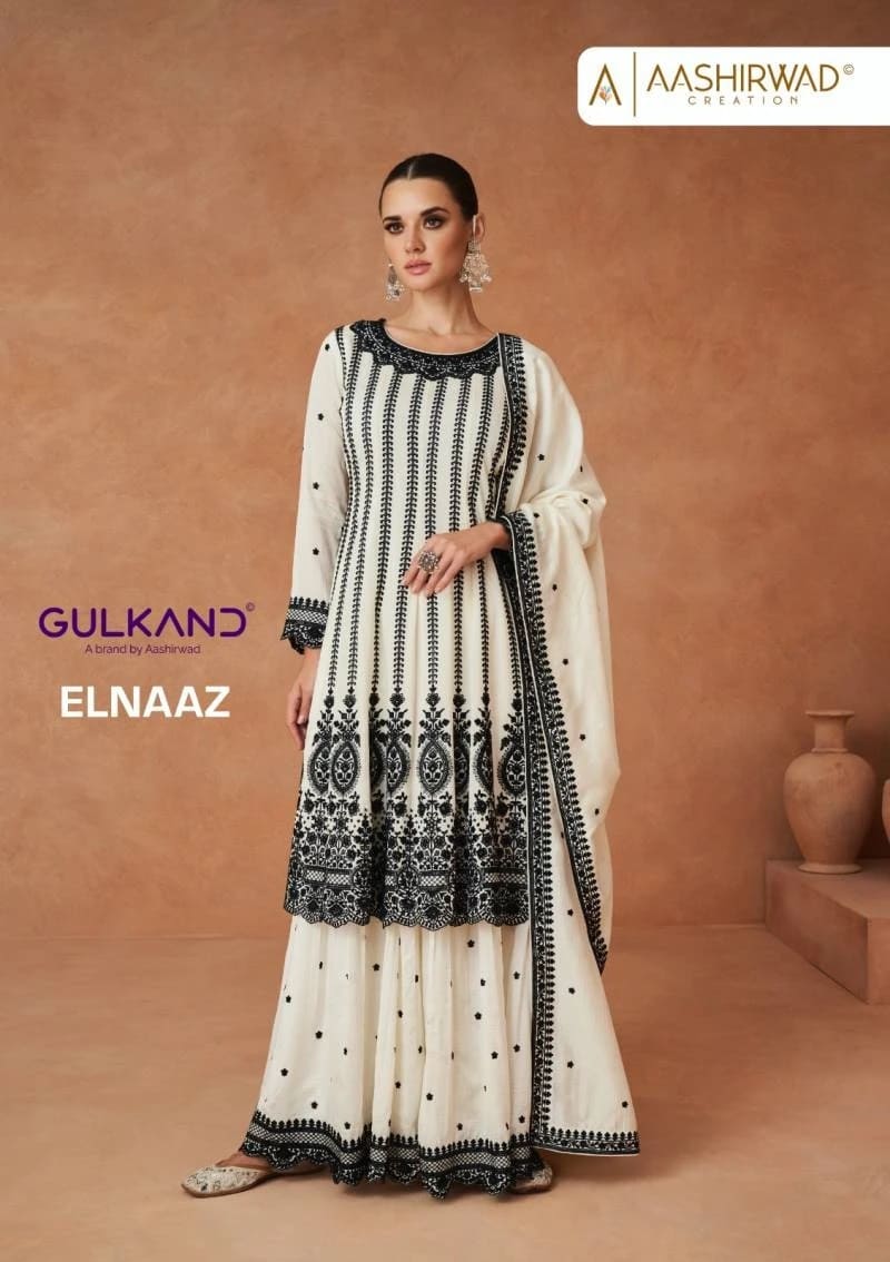 Gulkand Elnaaz By Aashirwad Silk Embroidery Designer Salwar Suit