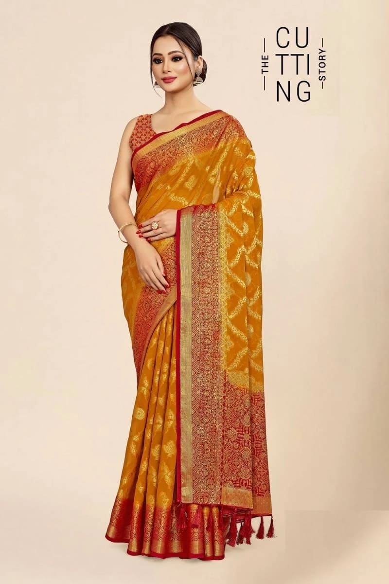 The Cutting Story Amora Georgette Saree Collection