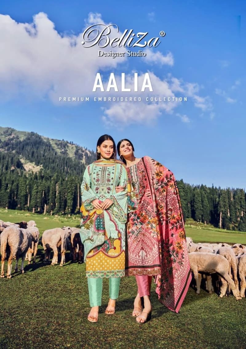 Belliza Aalia Embroidery Cotton Dress Material Collection