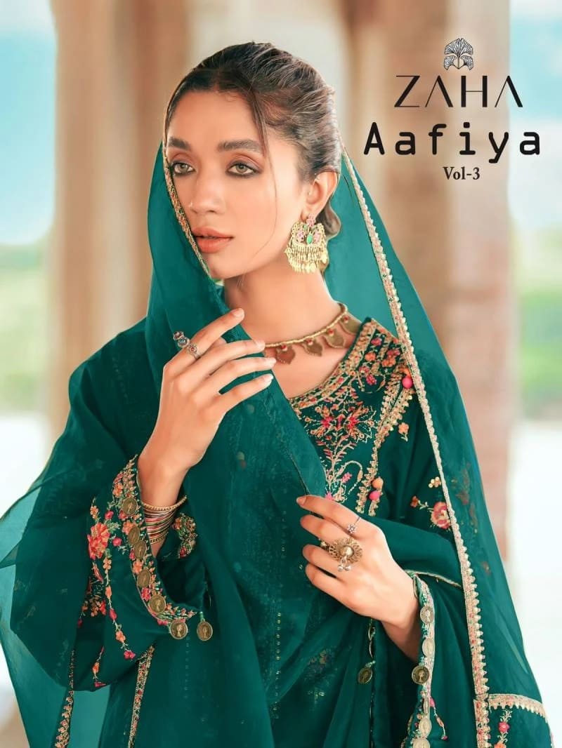 Zaha Aafiya Vol 3 Velvet Pakistani Salwar Kameez Collection