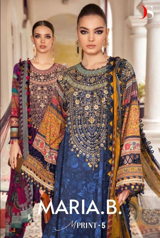 Deepsy Mariya B Mprint 5 Chiffon Dupatta Pakistani Salwar Suit