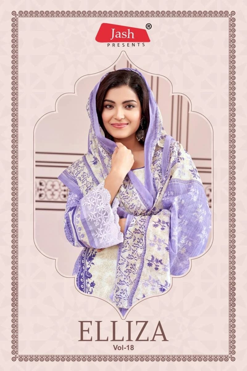 Jash Elliza Vol 18 Cotton Pakistani Dress Material Collection
