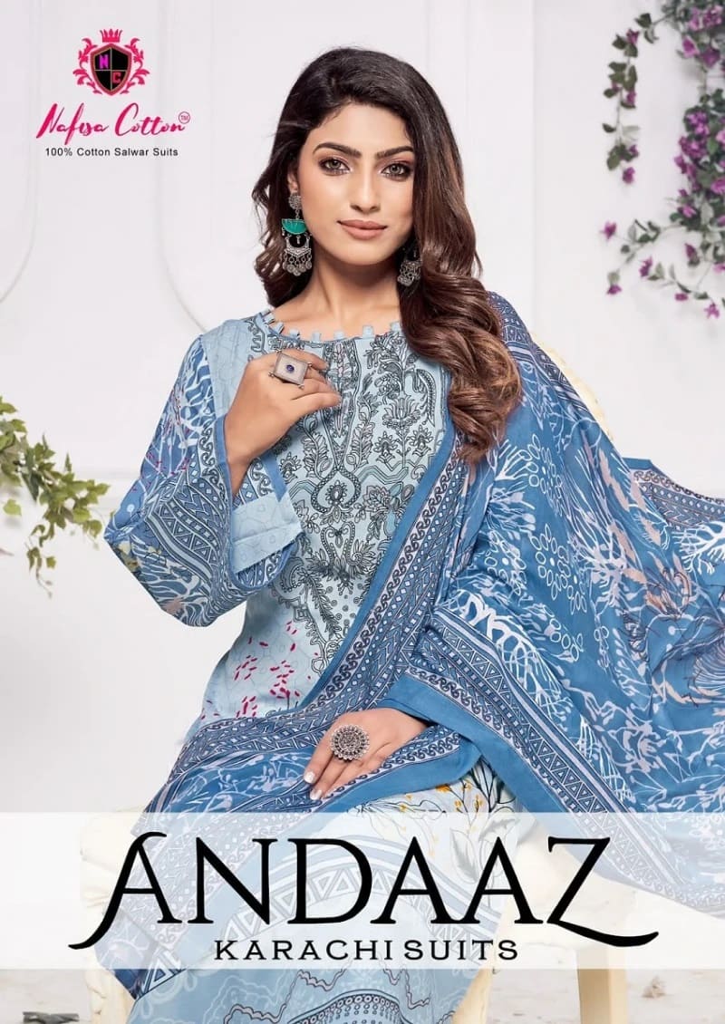 Nafisa Andaaz Karachi Cotton Pakistani Dress Material