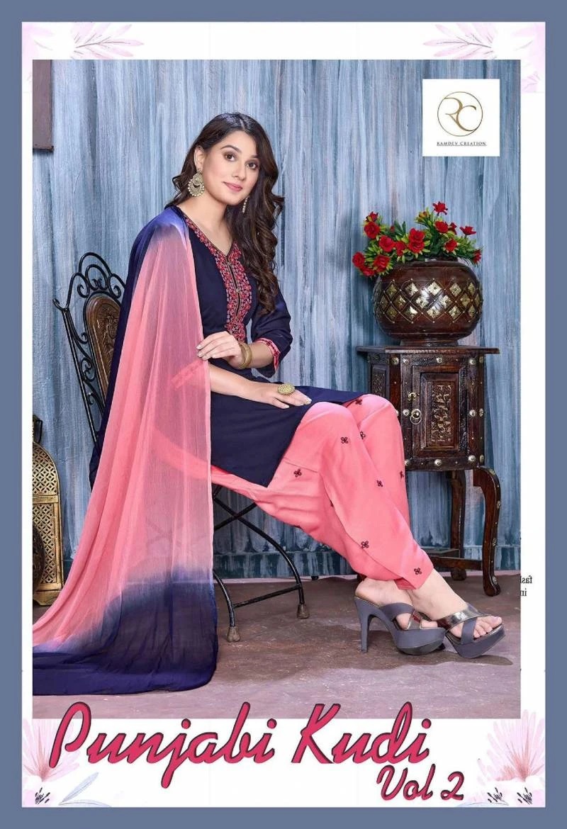 Rc Punjabi Kudi Vol 2 Trendy Patiyala Readymade Dress Collection