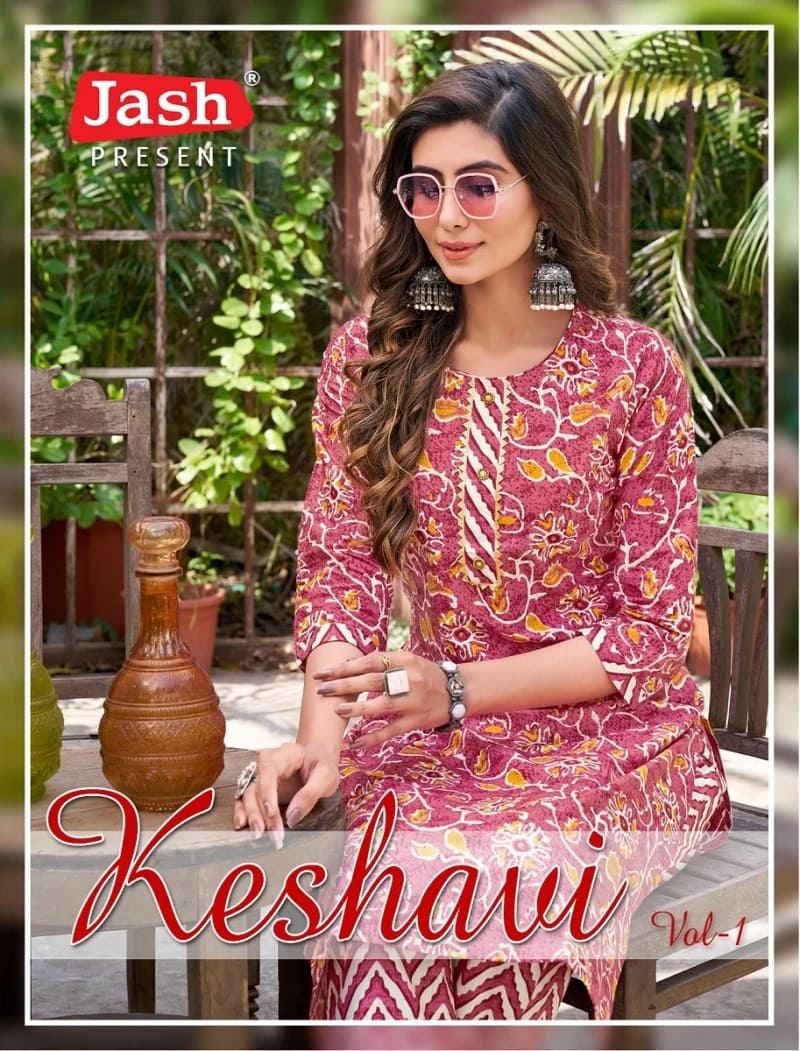 Jash Keshavi Vol 1 Cotton Kurti With Pant Collection