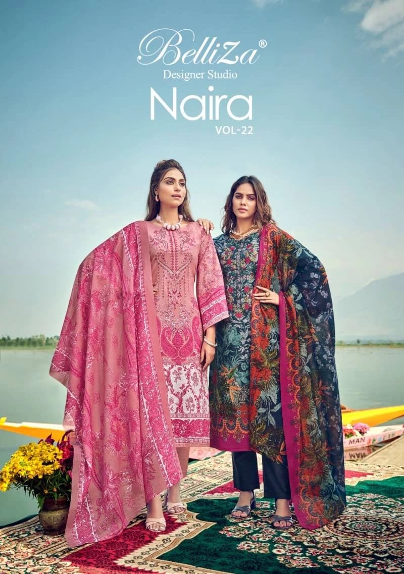 Belliza Naira Vol 22 Exclusive Heavy Self Embroidery Dress Material