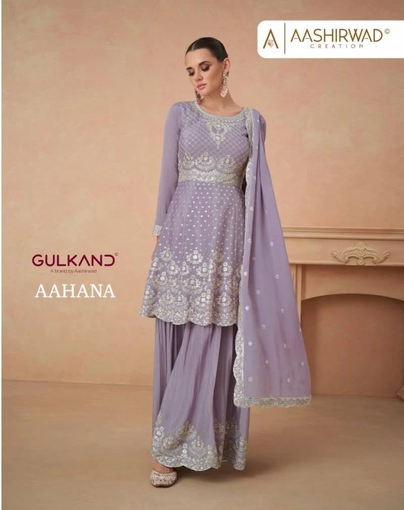 Aashirwad Gulkand Aahana Premium Silk Embroidery Salwar Suit