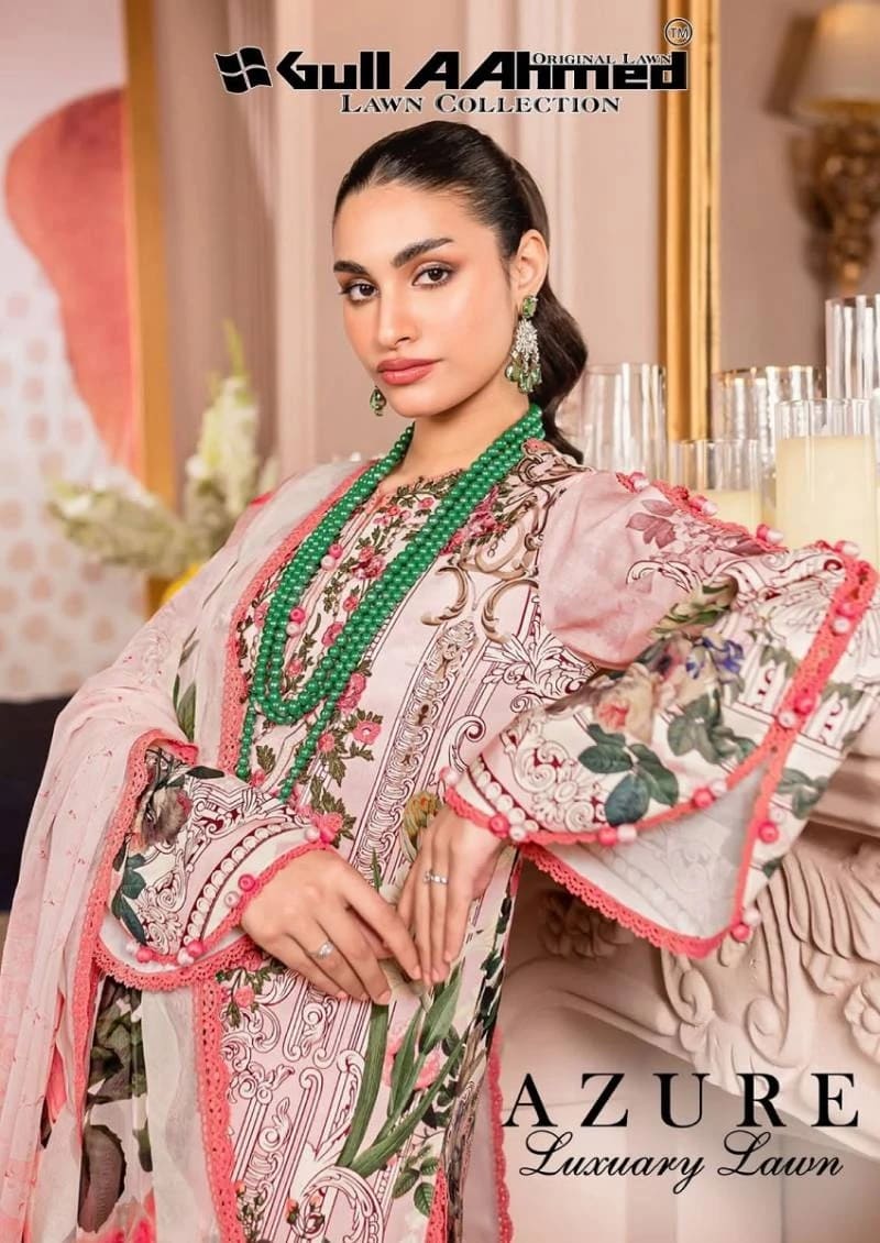 Gull A Ahmed Azure Karachi Cotton Pakistani Dress Material Collection