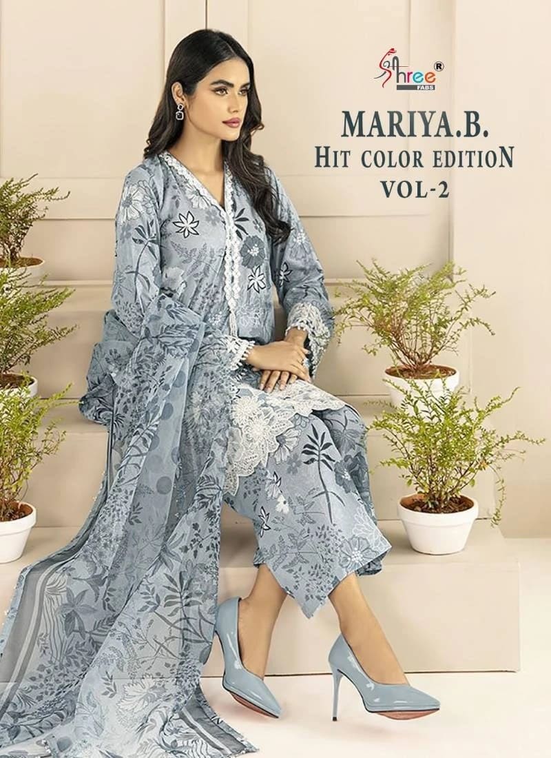 Shree Maria B Hit Color Edition Vol 2 Cotton Pakistani Suits Collection