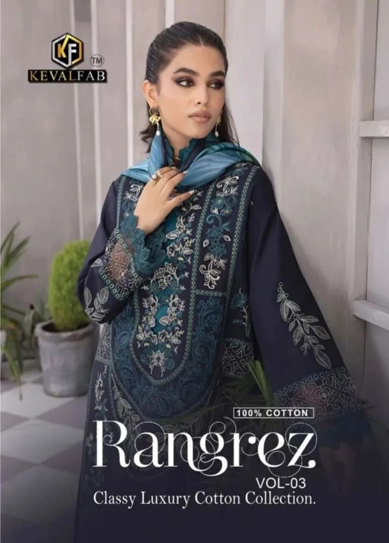 Keval Rangrez Vol 3 Karachi Cotton Pakistani Dress Material Collection