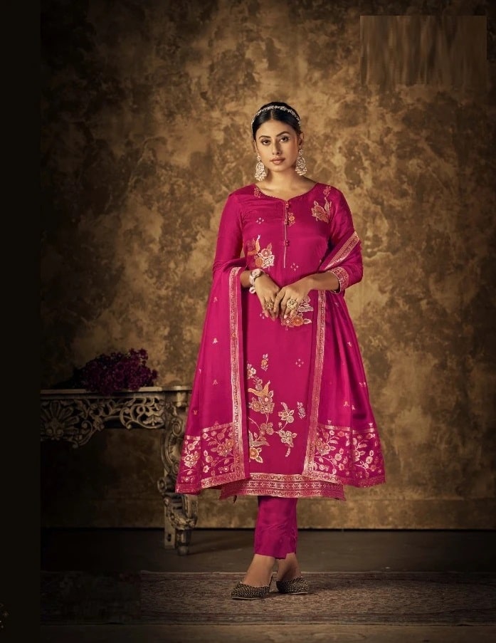 Belliza Saraang Viscose Exclusive Jacquard Dress Material Collection