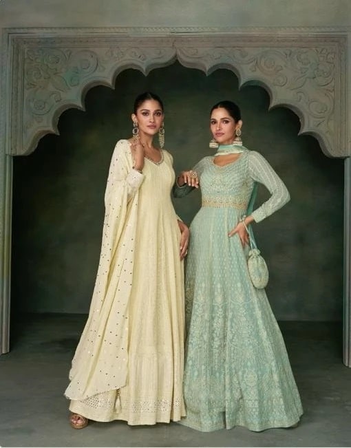 Sayuri Nayaab Real Georgette Embroidered Designer Gown Collection