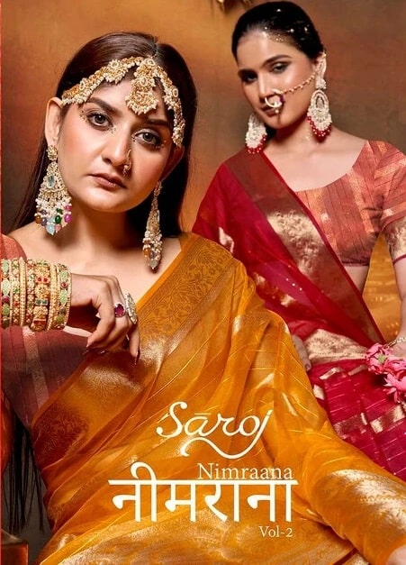 Saroj Nimraana Vol 2 Organza Silk Traditional Saree Collection