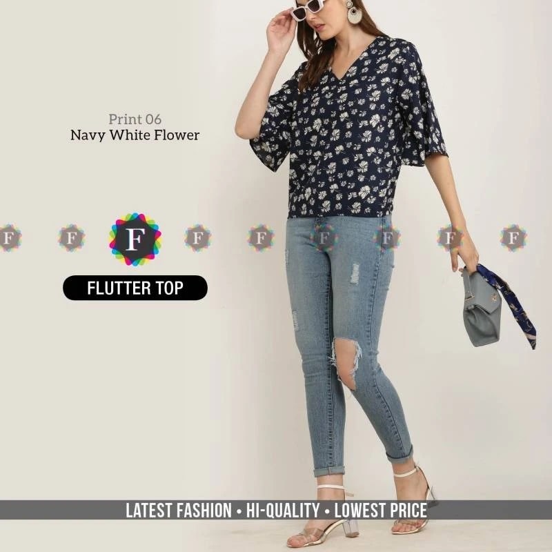 Flutter Top Premium Stylish Western Wear Tops Collection