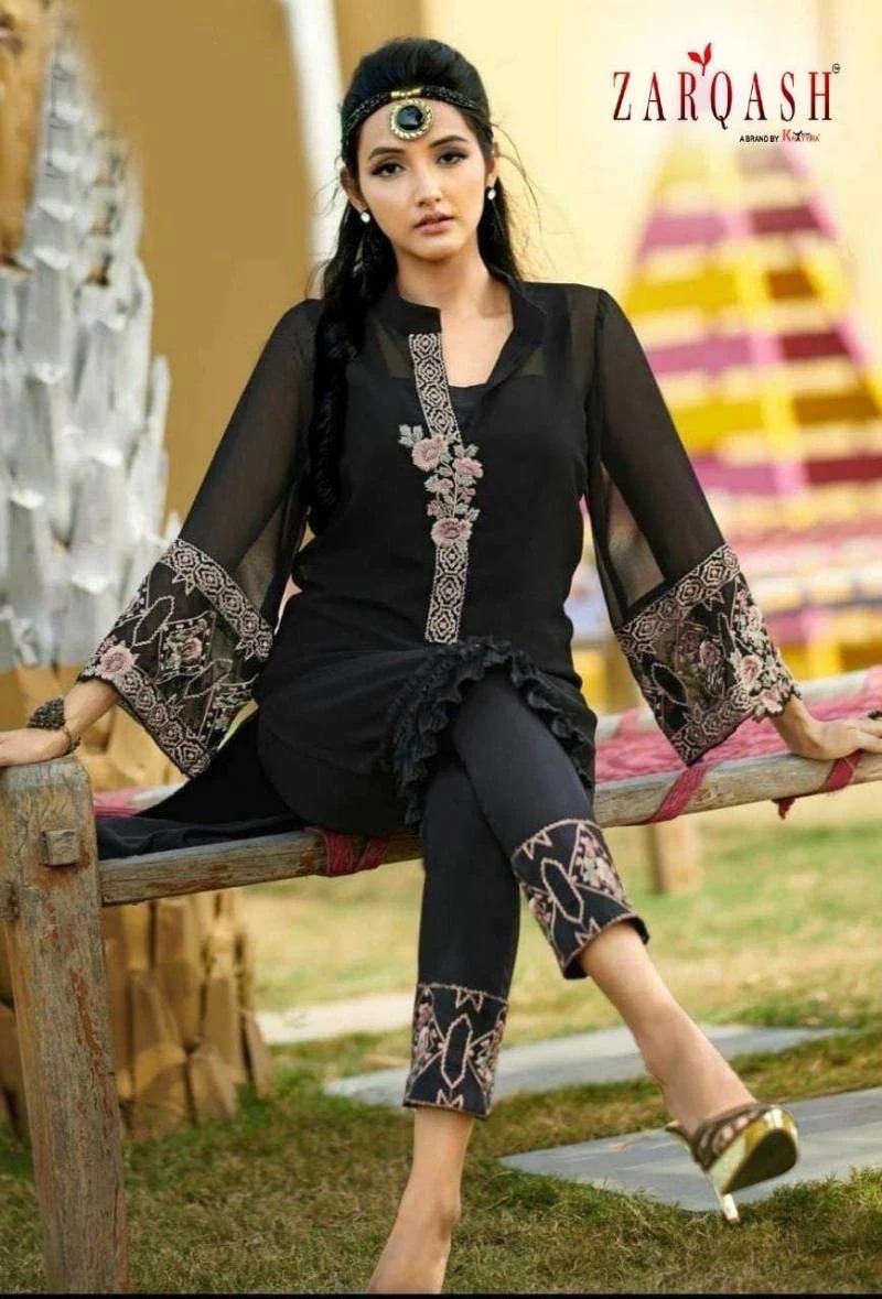 Zarqash Z 133 Faux Georgette Readymade Design Pakistani Salwar Suits