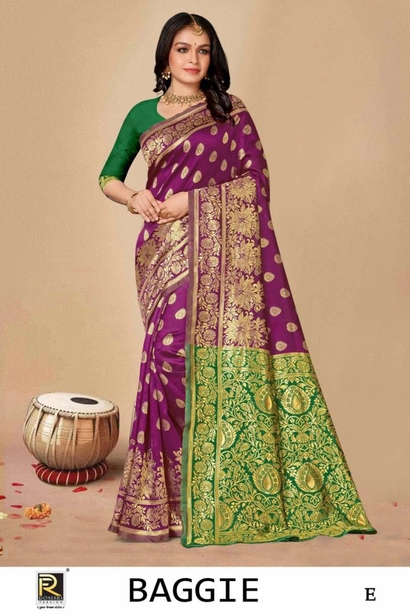 Ronisha Baggie Premium Silk Banarasi Designer Saree Collection