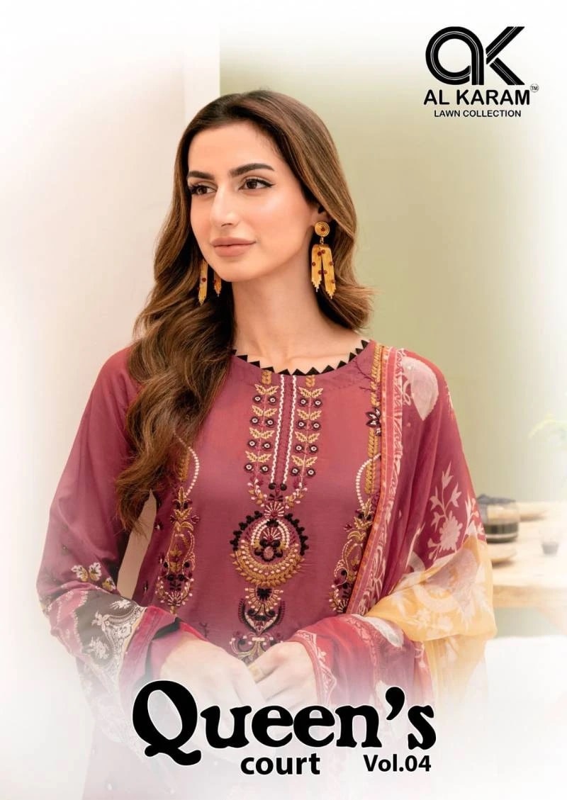 Al Karam Queens Court Vol 4 Cotton Pakistani Dress Material