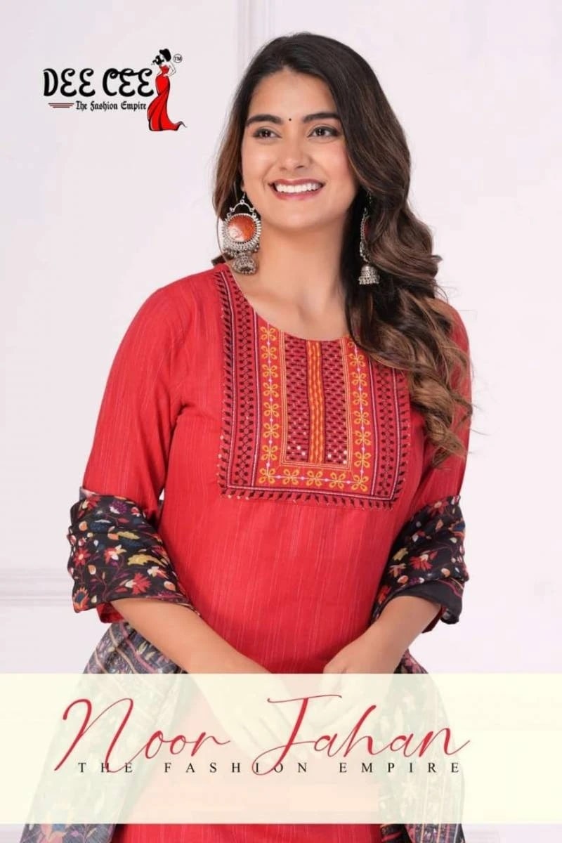 Deecee Noor Jahan Cotton Daily Wear Kurti Pant With Dupatta Collection