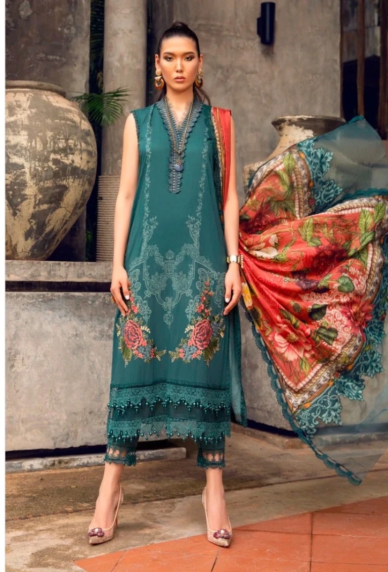 Taj 452 And 453 Cotton Designer Pakistani Dress Material