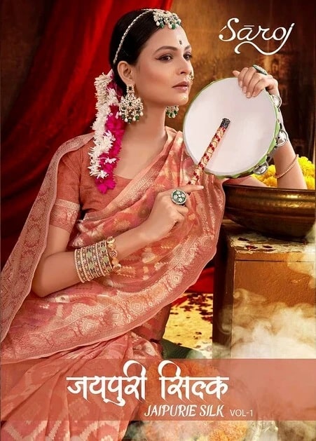 Saroj Jaipuri Silk Vol 1 Soft Cotton Rich Pallu Saree Collection