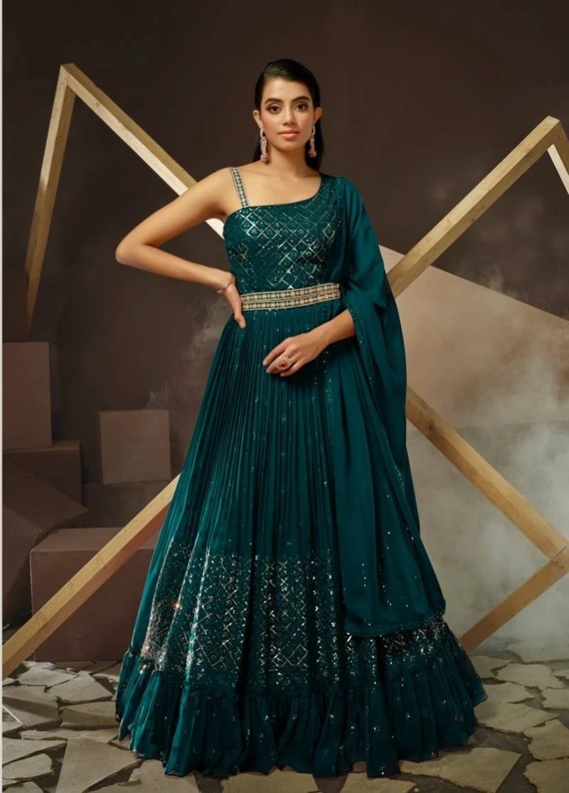 Fiona Navyata Gerogette New Designer Latest Gown With Dupatta Collection