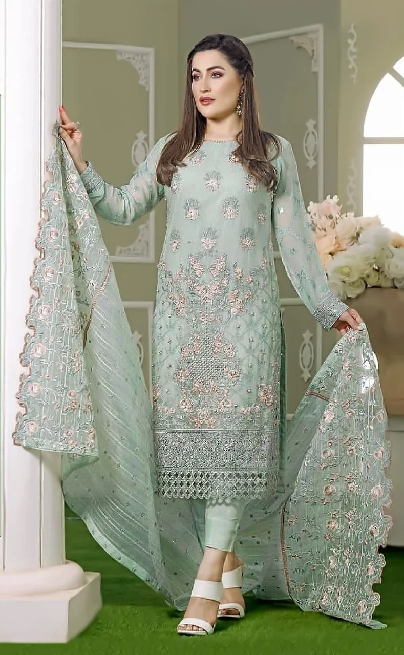 Shree K 1647 Georgette Embroidered Designer Pakistani Salwar Suit