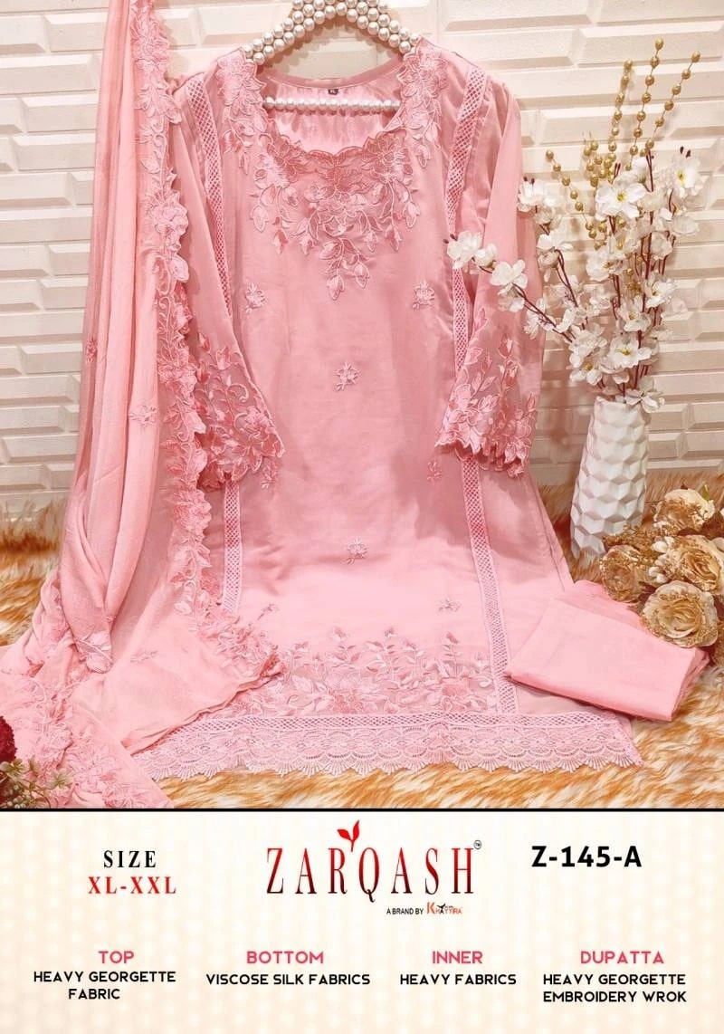 Zarqash Z 145 Colour Georgette Stitched Pakistani Suits Collection