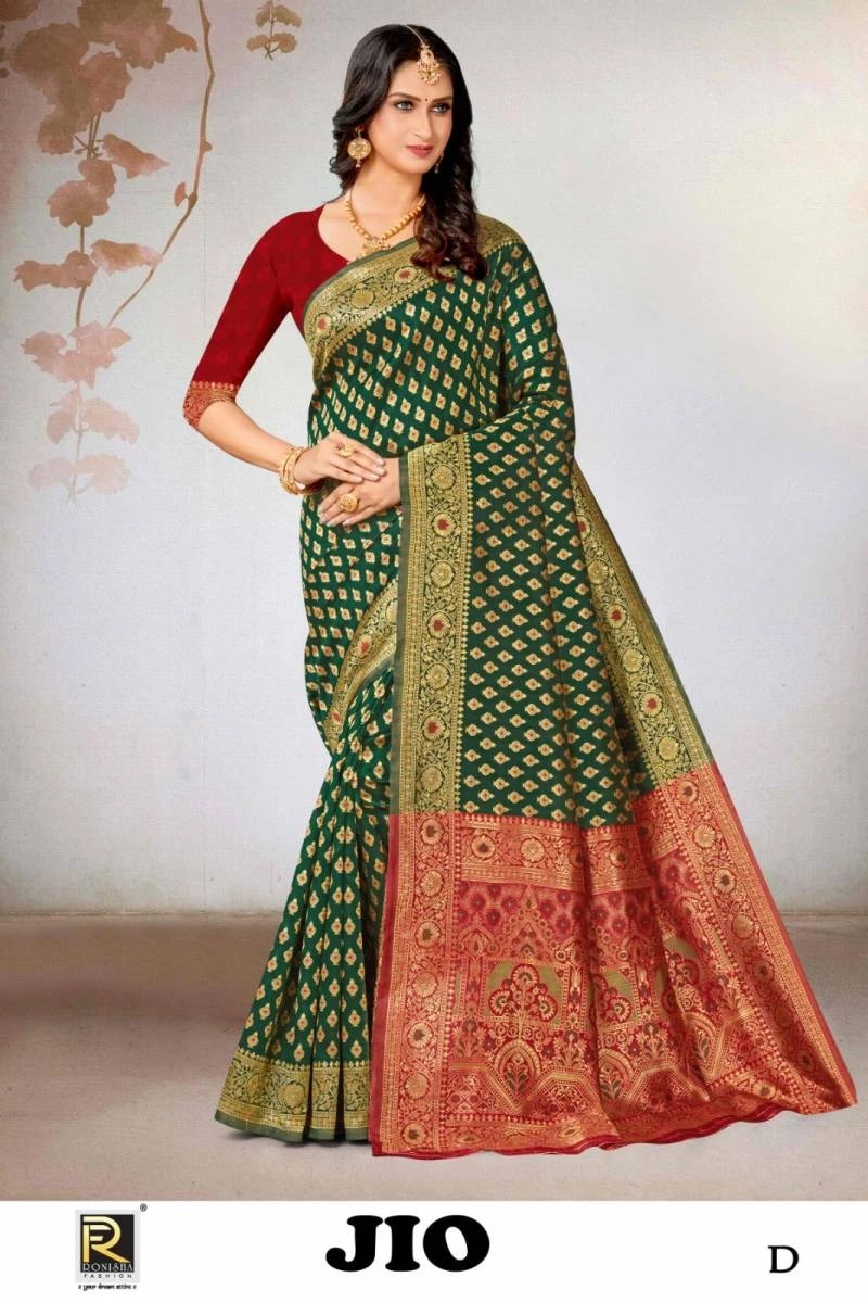 Ronisha Jio Banarasi Silk Fancy Designer Saree Collection