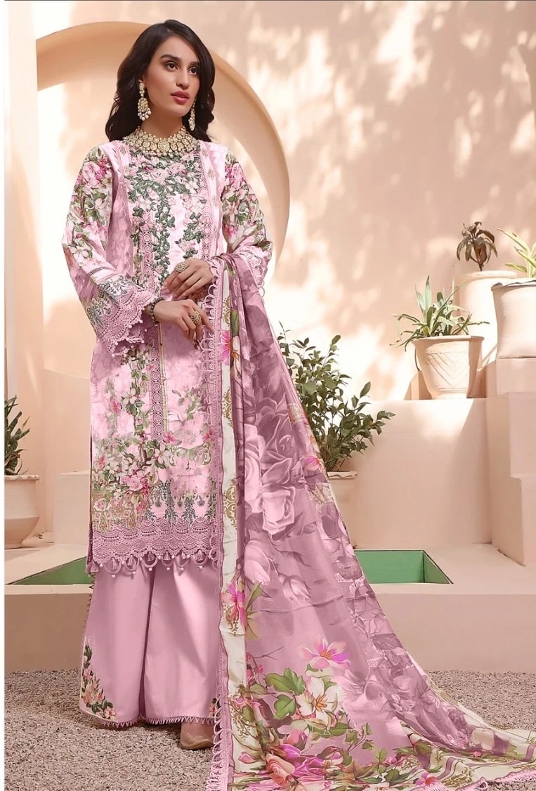 Taj 419 And 423 Designer Pakistani Salwar Suits With Chiffon Dupatta