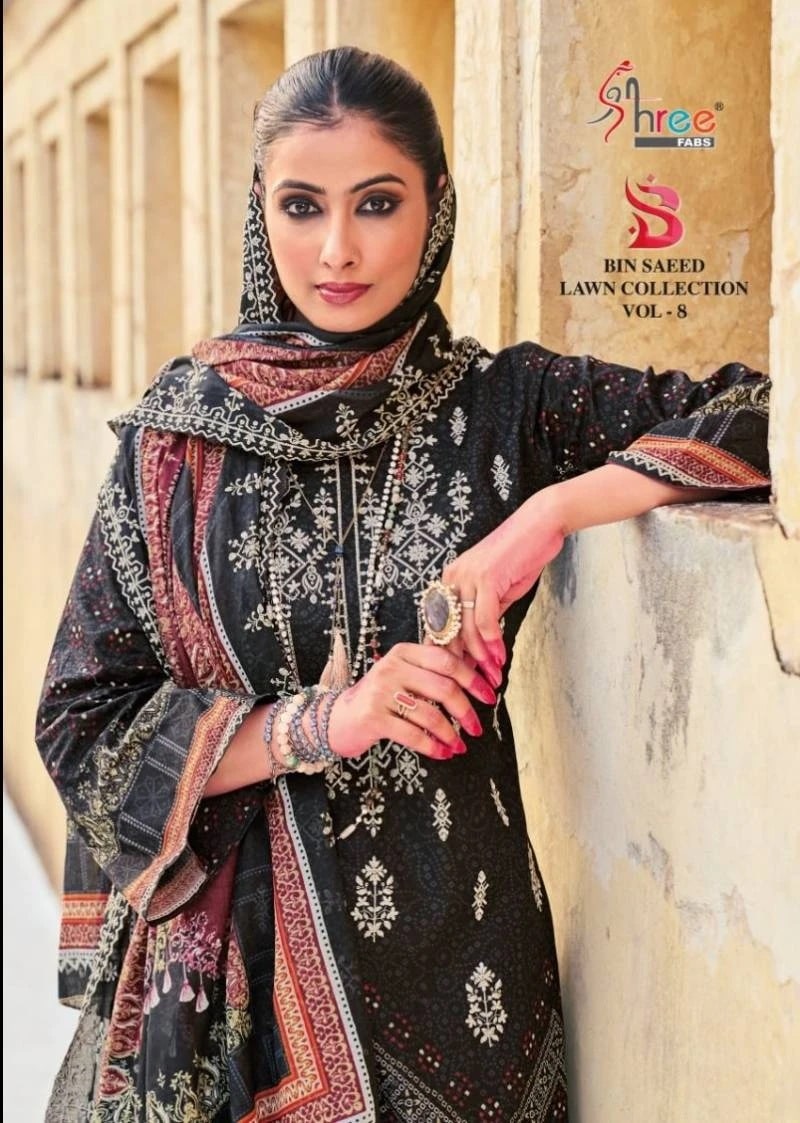 Shree Bin saeed Lawn Collection Vol 8 Designer Pakistani Salwar Suits