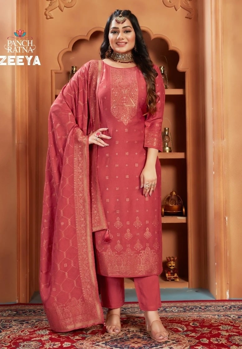 Panch Ratna Zeeya Daily Wear Jacquard Dress Material Collection