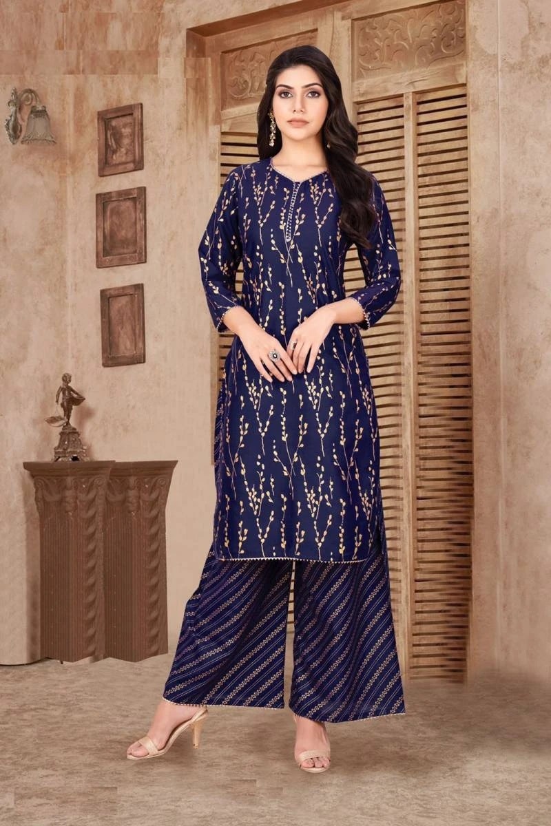 Shop Blue Art Silk Short Kurti After Six Wear Online at Best Price | Cbazaar