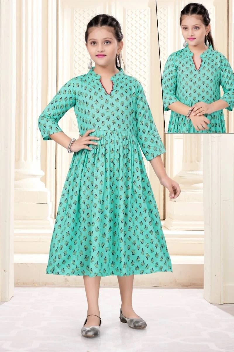 Geetali 8311 Rayon Printed 10-11 Years Girl Fancy Dress Collection
