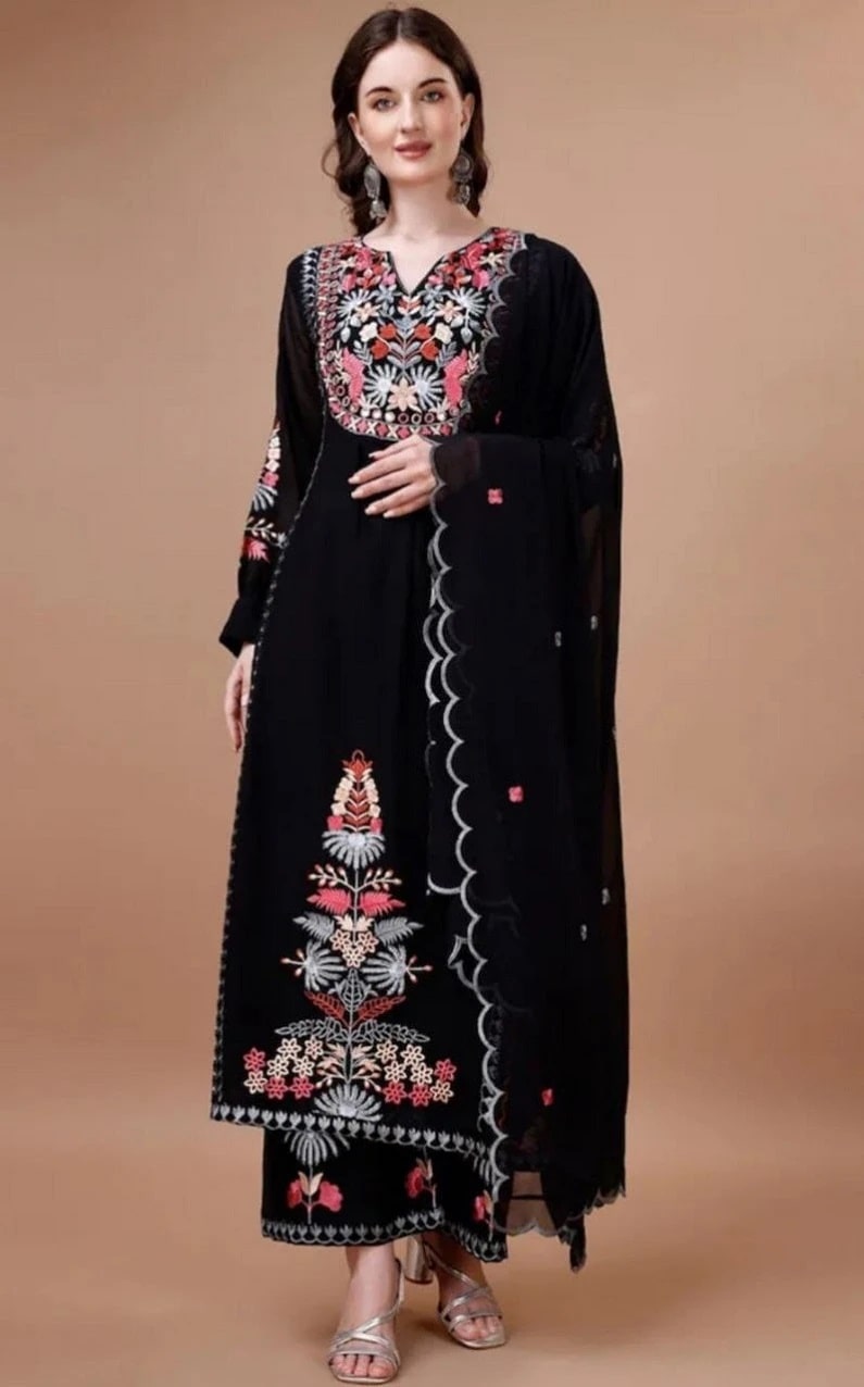 Shubh 23 Embroidery Kurti Bottom With Dupatta Collection