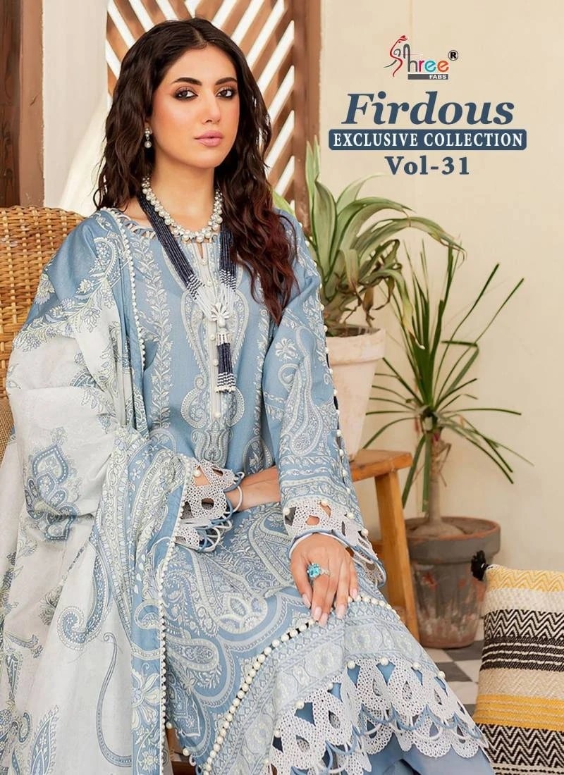 Shree Firdous Collection Vol 31 Exclusive Pakistani Suits Cotton Dupatta