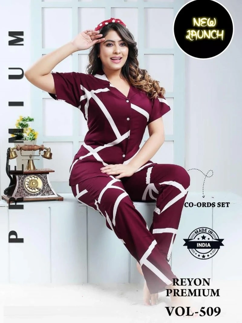 Summer Special Vol D 509 Co Ord Set Night Wear Collection