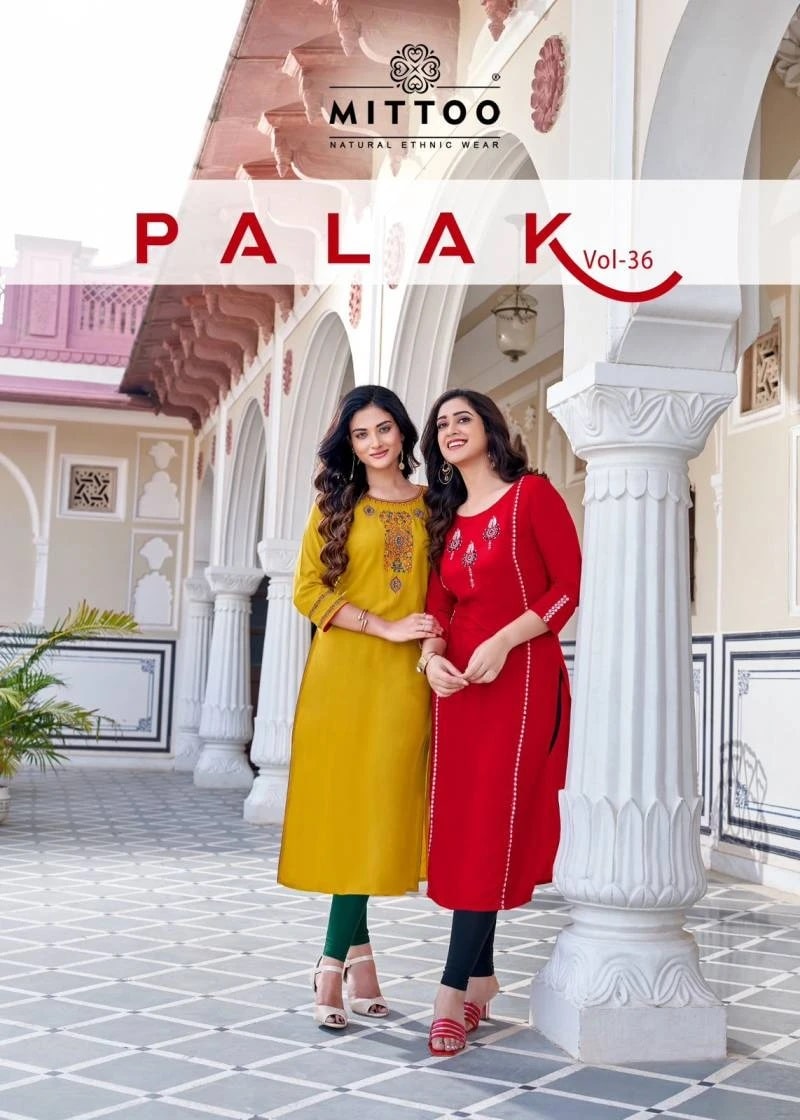 Mittoo Palak Vol 36 Embroidery Kurti Collection
