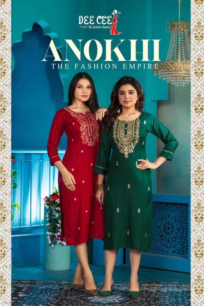 Deecee Anokhi Embroidery Designer Trendy Long Kurti Collection