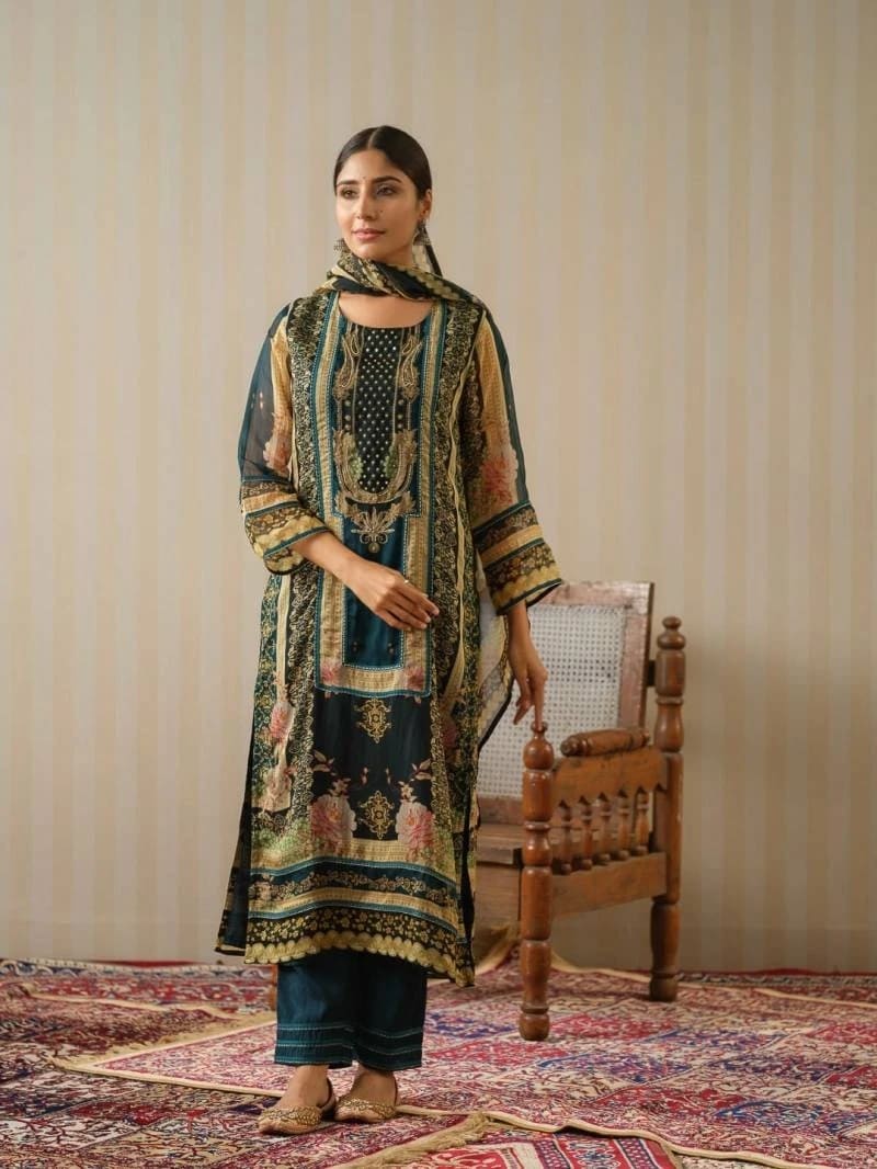 Psyna 2472 Organza Pakistani Readymade Salwar Suit