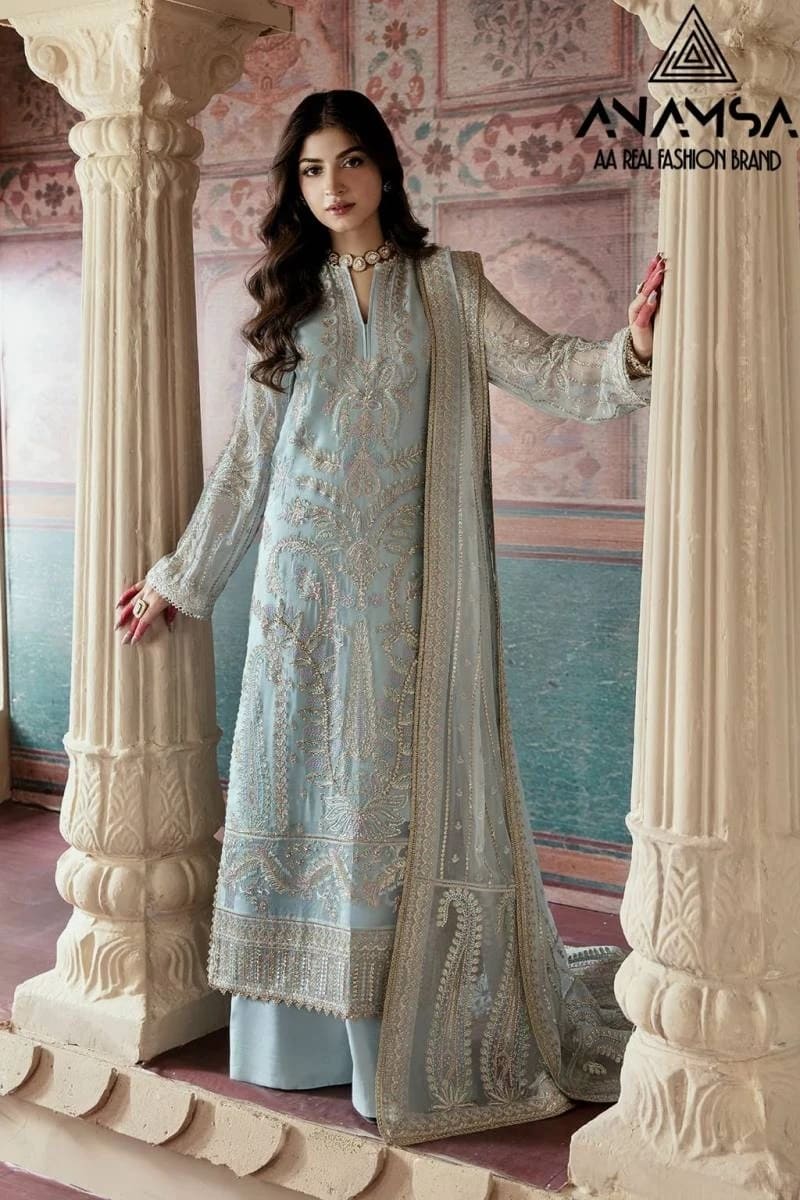 Anamsa 276 Faux Georgette Designer Pakistani Salwar Suits Collection