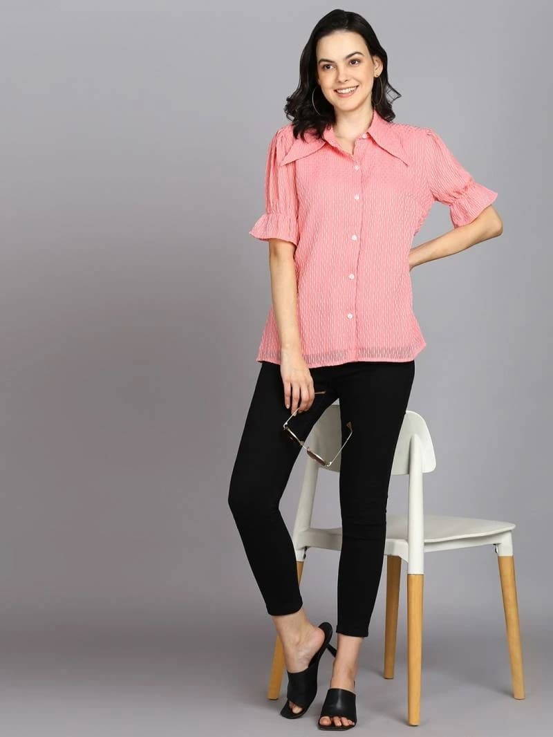Prw 485 To 488 Georgette Fancy Casual Ladies Shirt Collection