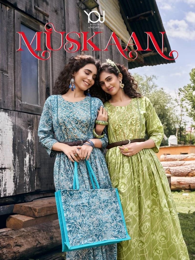 Wanna Muskaan Cotton Printed Fancy Designer Long Kurti Collection