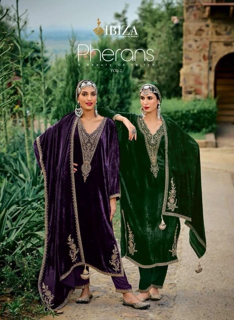 Ibiza Pherans Vol 2 Designer Pashmina Dress Material Collection