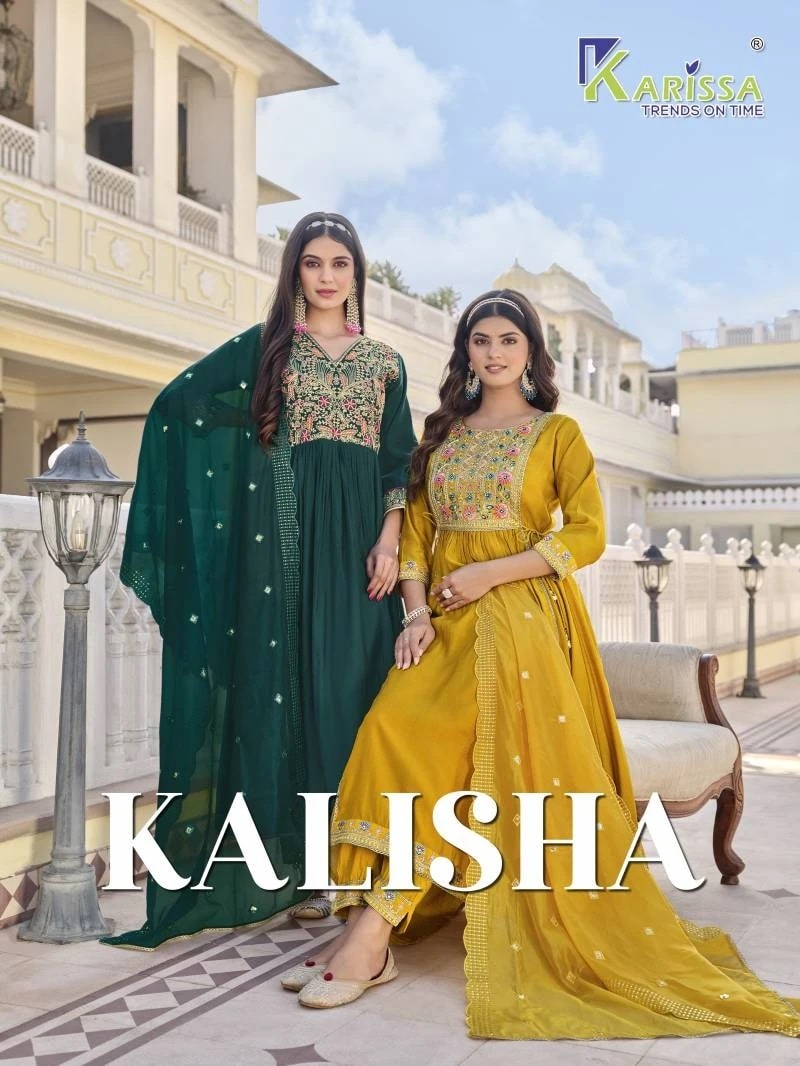 Karissa Kalisha Premium Designer Long Kurti With Bottom Dupatta