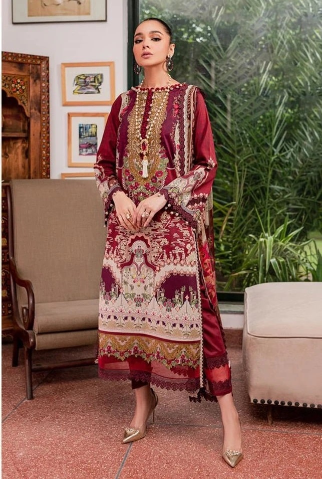 Hazzel Queens Court Vol 11 Pakistani Salwar Suits Cotton Dupatta Set
