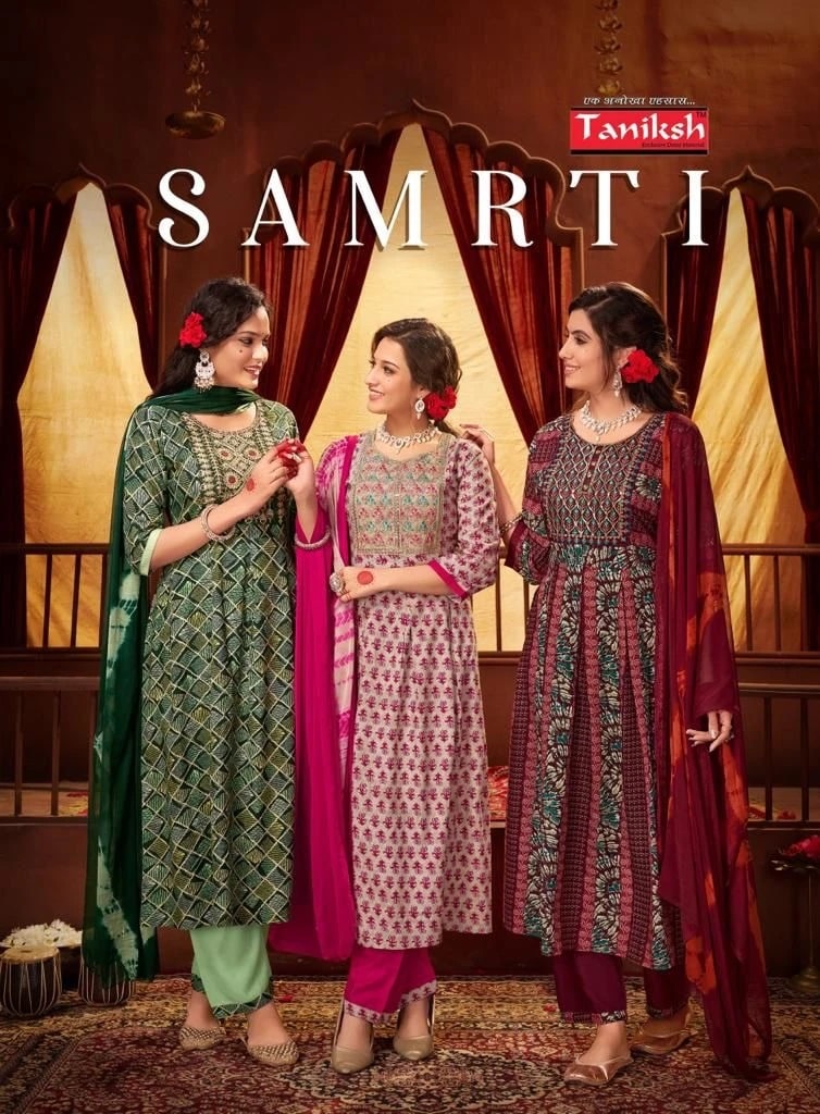 Tanishk Samrti Naira Cut Designer Kurti With Bottom Dupatta Collection