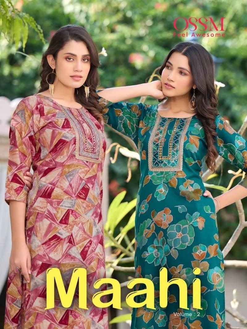 Ossm Maahi Vol 2 Heavy Embroidery Afghani Style Kurti With Pant Collection