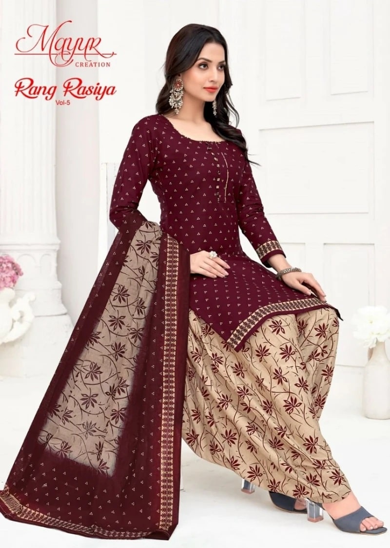 Mayur Rang Rasiya Vol 5 Printed Soft Cotton Dress Material Collection