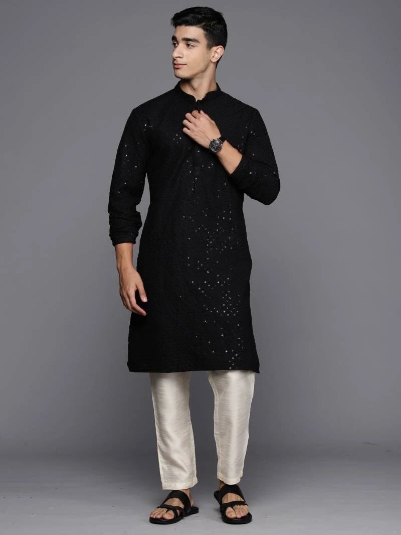 Indo Era 2367 Embroidered Sequenced Festive Mens Wear Kurta Collection