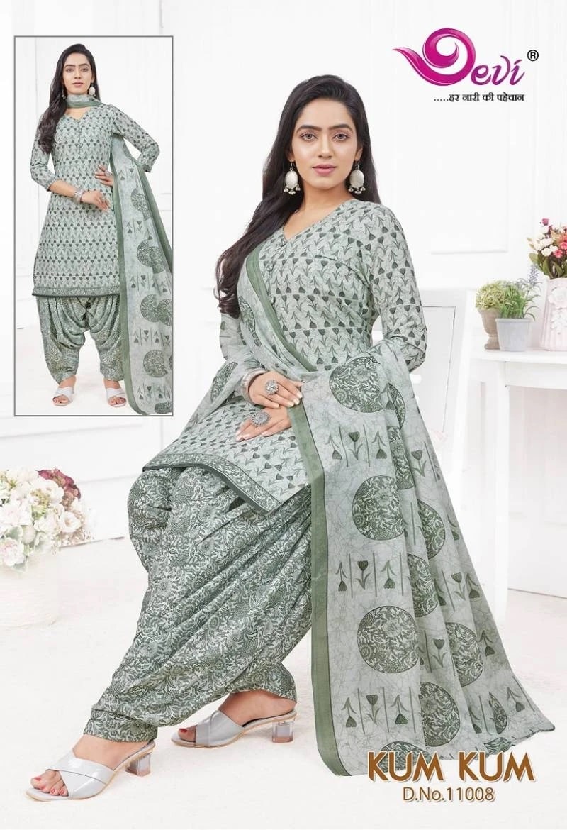 Devi Kumkum Vol 11 Patiyala Cotton Readymade Dress Collection